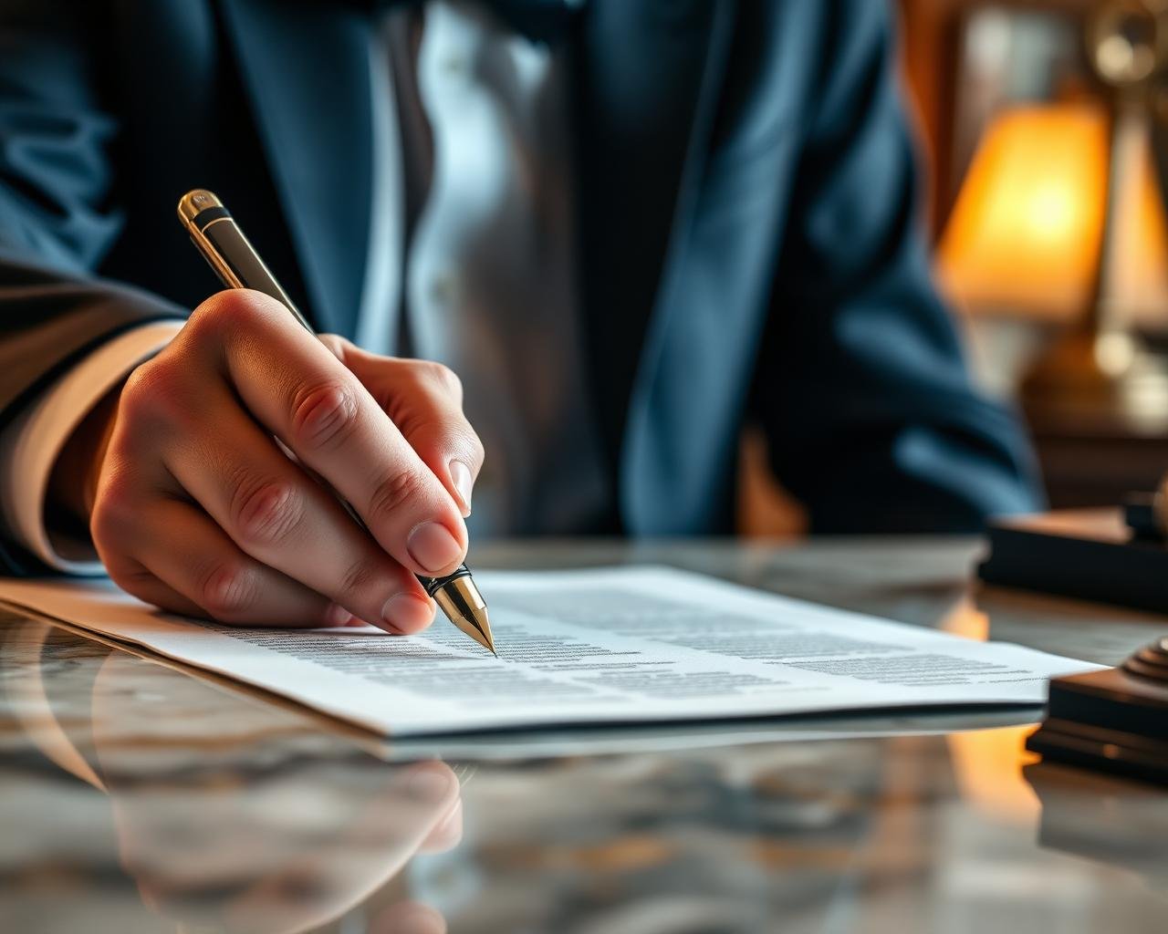 Signing a contract